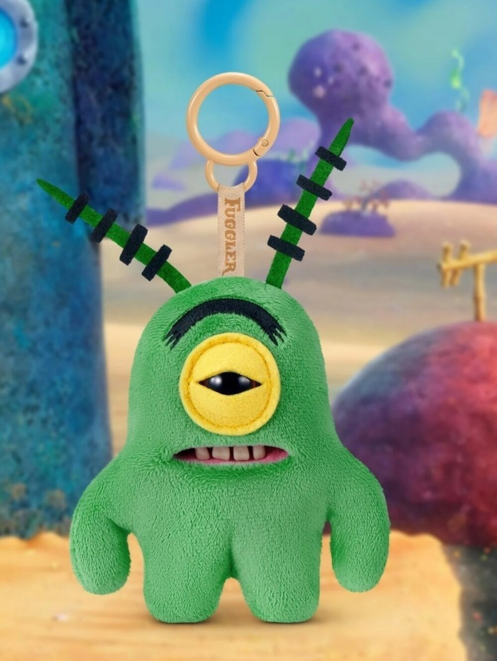 Fuggler x SpongeBob Squarepants Plush Keychain - Sheldon Plankton - Picture 2 of 3